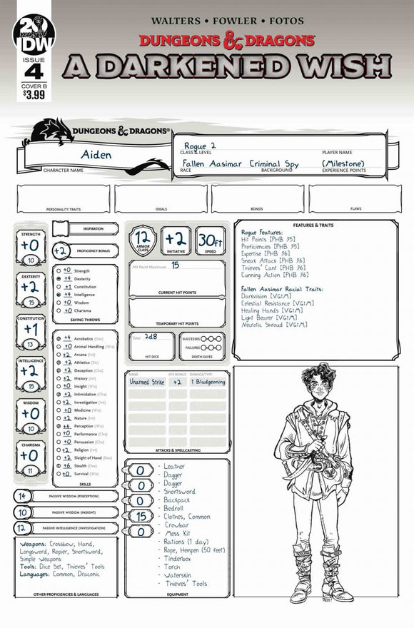 Dungeons & Dragons A Darkened Wish #4 (Of 5) Cvr B Character