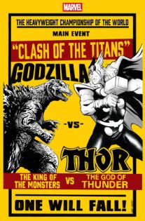 Godzilla Vs Thor #1 Lee Garbet t Versus Var