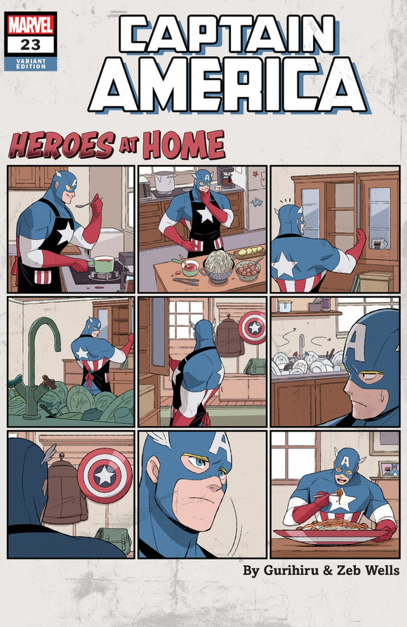 Captain America #23 Gurihiru H eroes At Home Var
