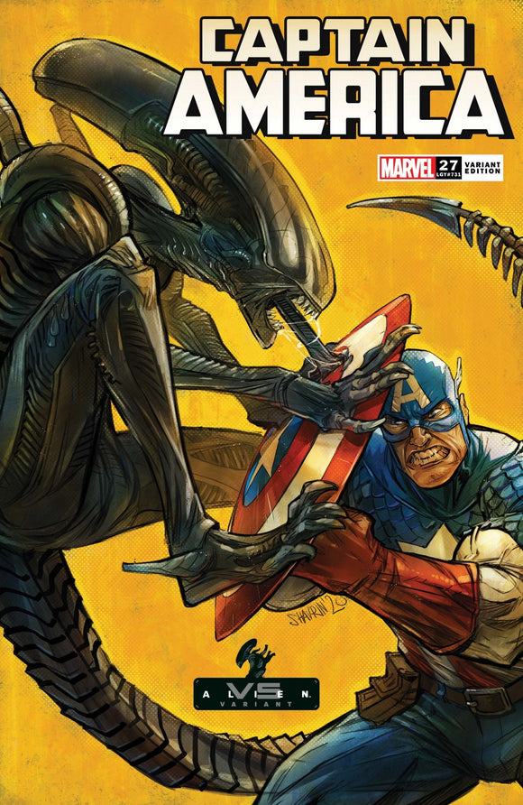 Captain America #27 Shavrin Ma rvel Vs Alien Var