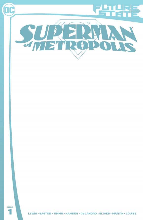 Future State Superman Of Metro polis #1 Blank Card Stock Var