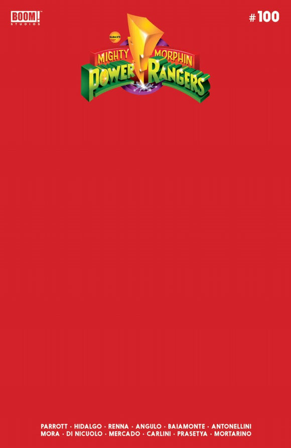 Mighty Morphin Power Rangers # 100 Cvr D Blank Sketch Var (C:
