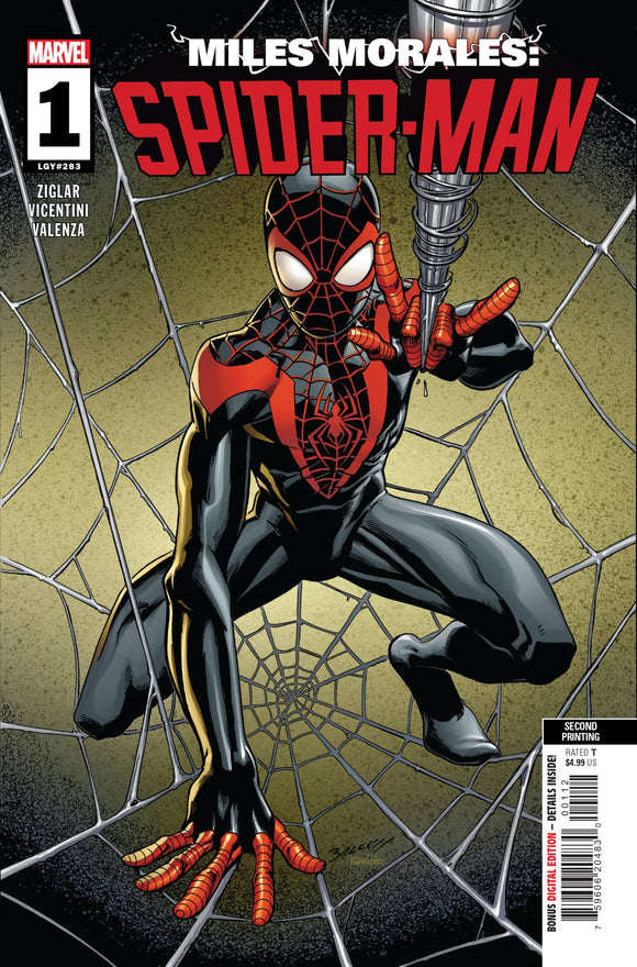 Miles Morales Spider-Man #1 2n d Ptg Bagley Var