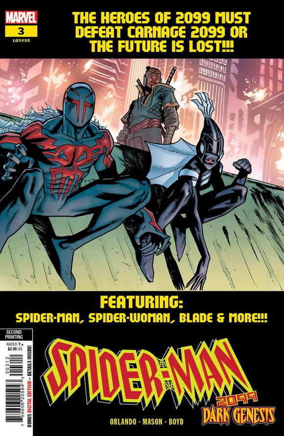 Spider-Man 2099 Dark Genesis # 3 (Of 5) 2nd Ptg Mason Var