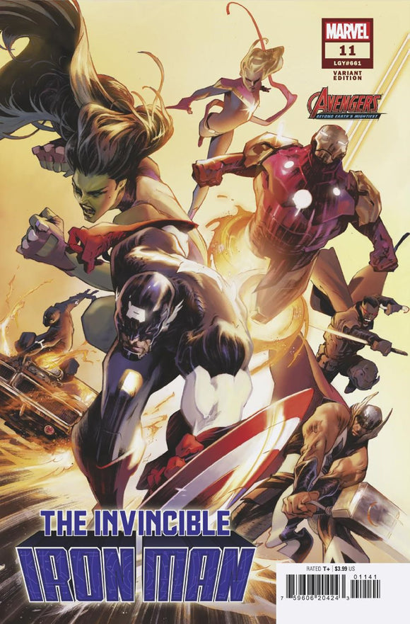Invincible Iron Man #11 Alex L ozano Avengers 60th Var