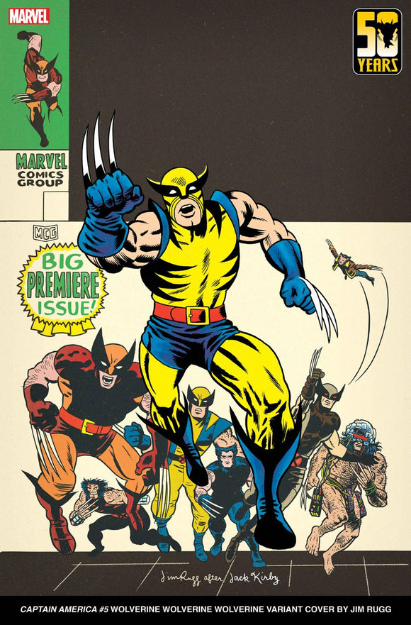 Captain America #5 Jim Rugg Wo lverine Wolverine Wolverine